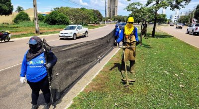 Prefeitura realiza serviços de roçagem no Jardim Taquari, Espaço Cultural e Morada do Sol III