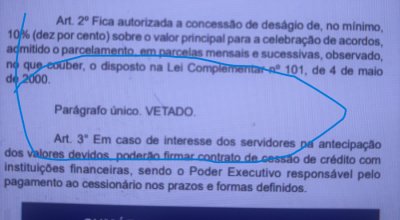 Mais um veto na conta de Dorinha!!! Wanderlei decide mexer em lei apenas autorizativa aprovada por unanimidade pelos deputados para retirar de decisão judicial favorável a servidores do Fisco caráter indenizatório!!!Assim, de graça!!!!