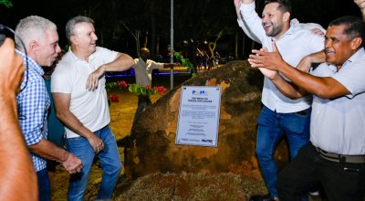 Prefeito Eduardo Siqueira Campos inaugura a Praça das Águas e entrega novo espaço de lazer para moradores do Bertaville