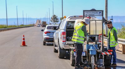  TCE monitora qualidade do asfalto e execução das obras na ponte entre Palmas e Luzimangues