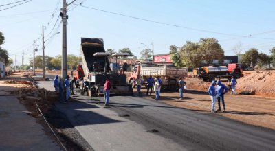 Obra da Avenida LO-21 entra na etapa de pavimentação asfáltica em trecho estratégico