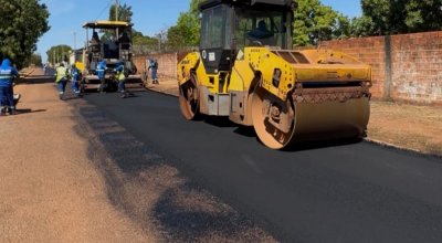 Avenidas do Jardim Aureny IV recebem obras de recapeamento asfáltico