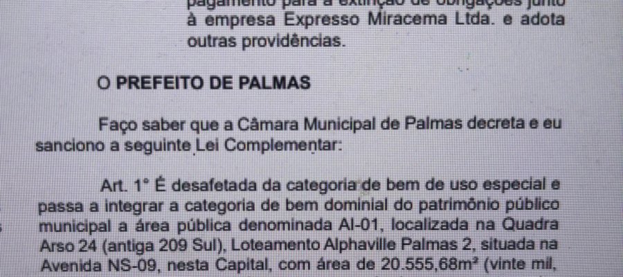 Vereadores não auditam dívida questionada  no transporte coletivo, livram Expresso  Miracema da fila dos precatórios e entregam  área pública filezão de R$ 26 milhões na beira do lago para fins comerciais da empresa. Esse pessoal não é fraco não!! 