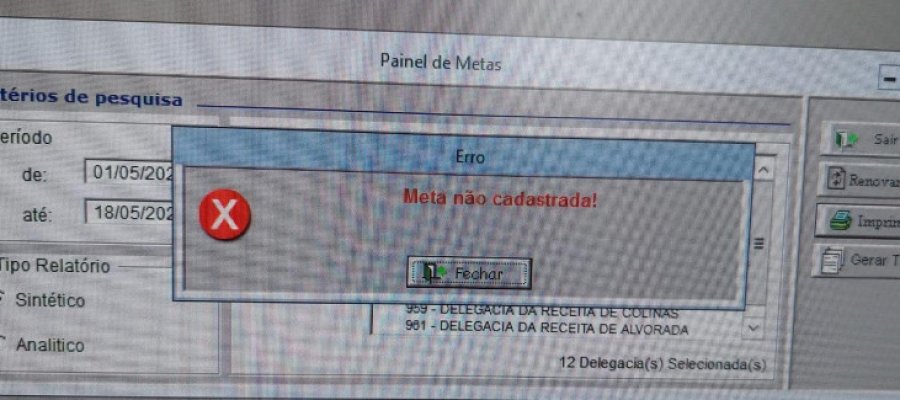 Arrecadação em queda e Secretaria da Fazenda não tem a meta tributária de maio, decorridos dois terços do mês!!! Fisco às cegas atrás de impostos!!!