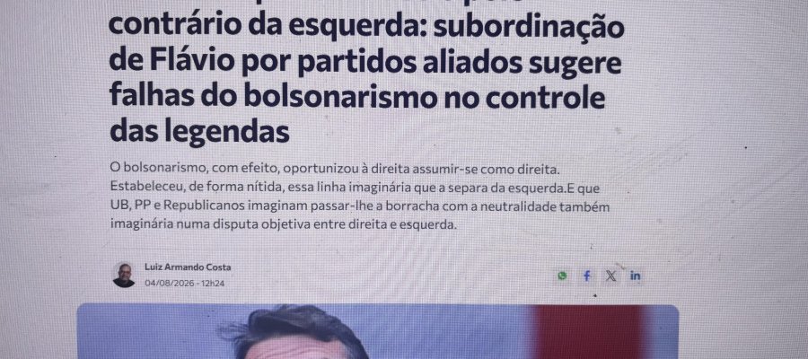 Direita no país não é só o polo contrário da esquerda: subordinação de Flávio por partidos aliados sugere falhas do bolsonarismo no controle das legendas