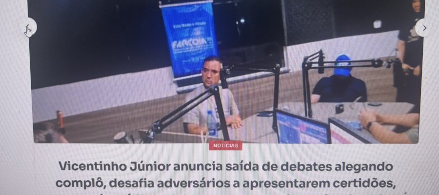 Semântica eleitoral: Vicentinho indaga afirmativamente se iria deixar de participar de debate quando é mais tempo para divulgar suas propostas e adversários  amplificam outra coisa, sugerindo que tem deficiência de meio e mensagem para enfrentar o PSDB!!